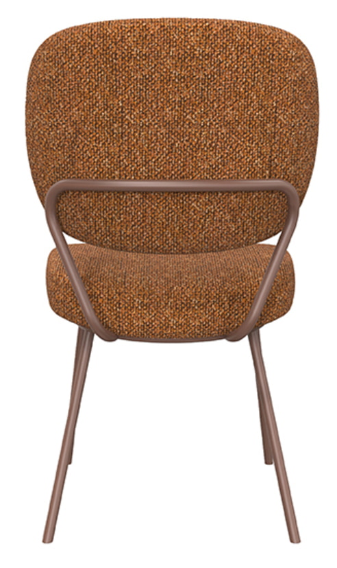 LABEL51 Eetkamerstoel 'Singapore' Bouclé, kleur Coral