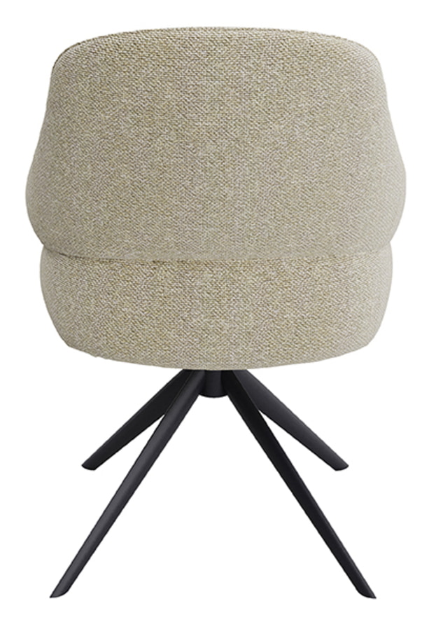LABEL51 Draaibare Eetkamerstoel 'Bern' Bouclé, kleur Naturel