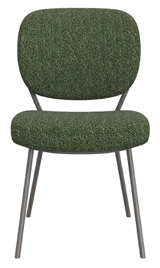 LABEL51 Eetkamerstoel 'Singapore' Bouclé, kleur Forest
