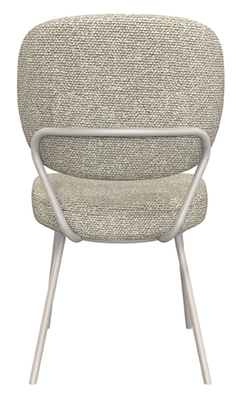 LABEL51 Eetkamerstoel 'Singapore' Bouclé, kleur Naturel/Taupe