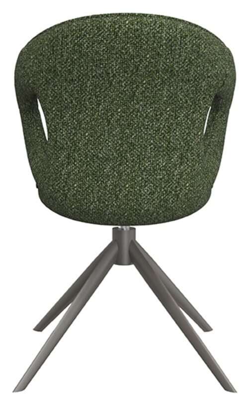 LABEL51 Draaibare Eetkamerstoel 'Zurich' Bouclé, kleur Forest