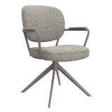 LABEL51 Draaibare Eetkamerstoel 'Basel' Bouclé, kleur Grijs