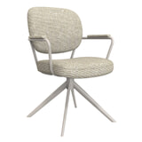 LABEL51 Draaibare Eetkamerstoel 'Basel' Bouclé, kleur Naturel
