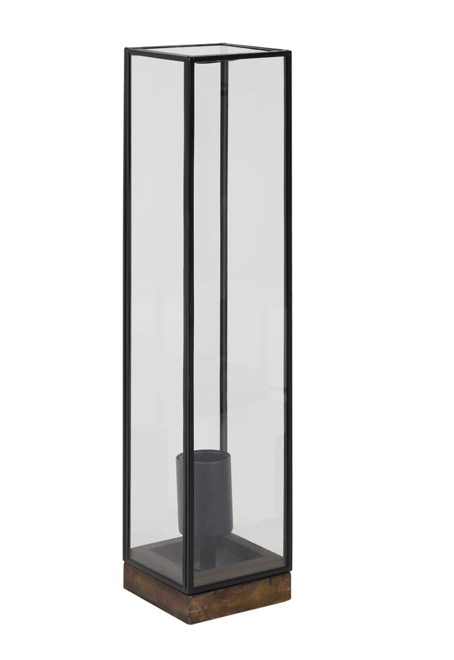 Light & Living Tafellamp 'Askjer' 45cm, kleur Bruin/Zwart