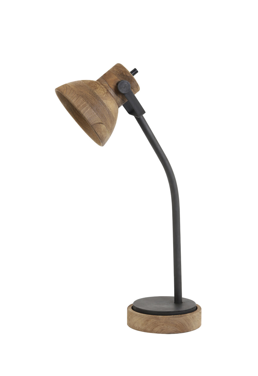 Light & Living Bureaulamp Imbert, donker bruin-mat zwart