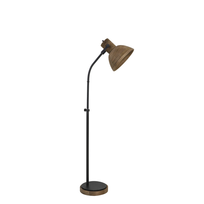 Light & Living Vloerlamp 'Imbert', donker bruin-mat zwart