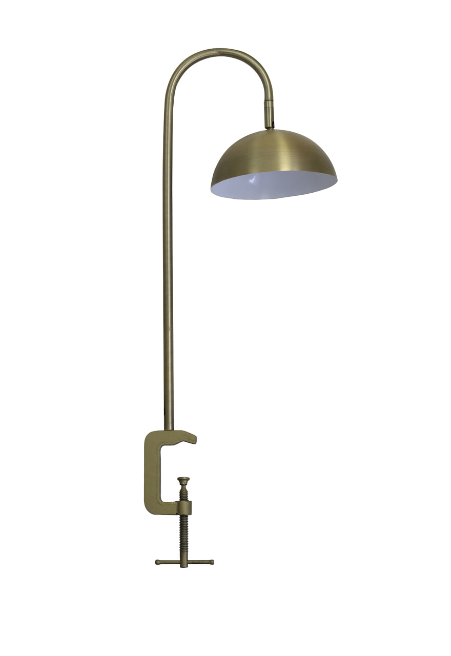 vtwonen Tafellamp 'Jupiter' met klem LED, antiek brons