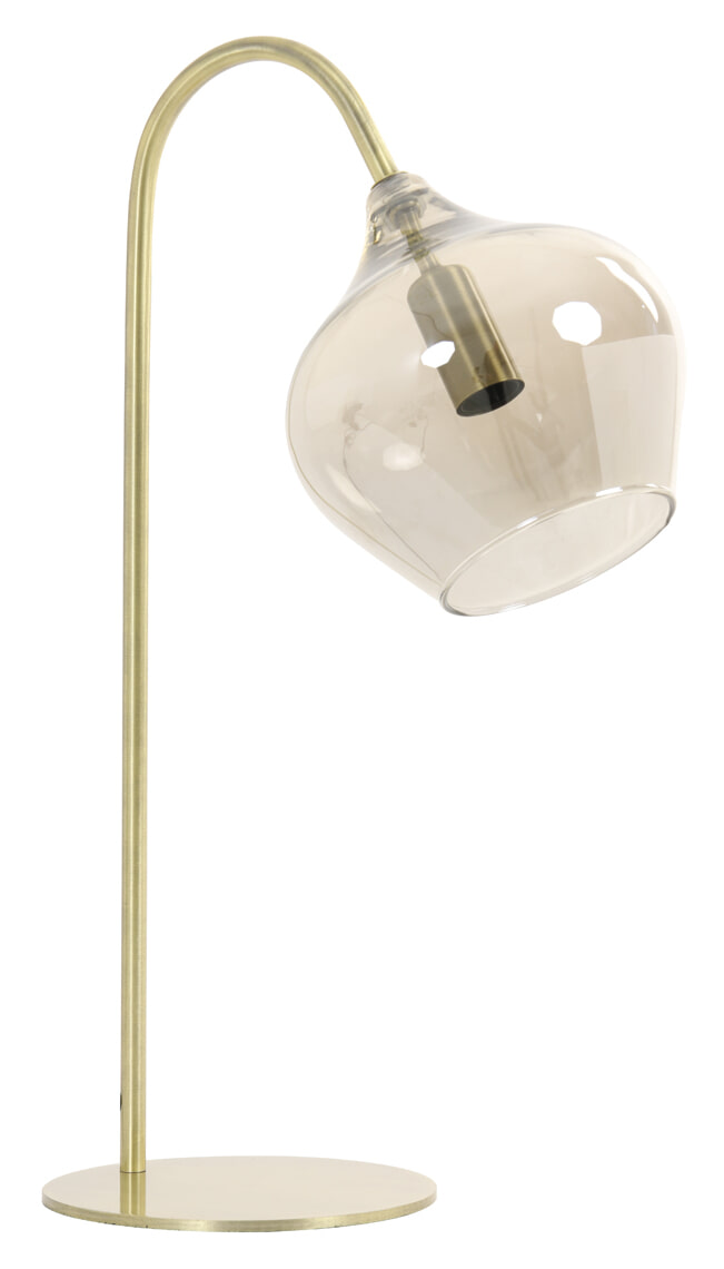 Light & Living Tafellamp 'Rakel', antiek brons+smoke