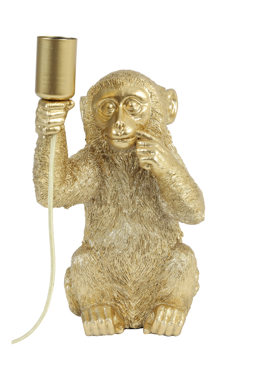 Light & Living Tafellamp 'Monkey' 34cm, kleur Goud