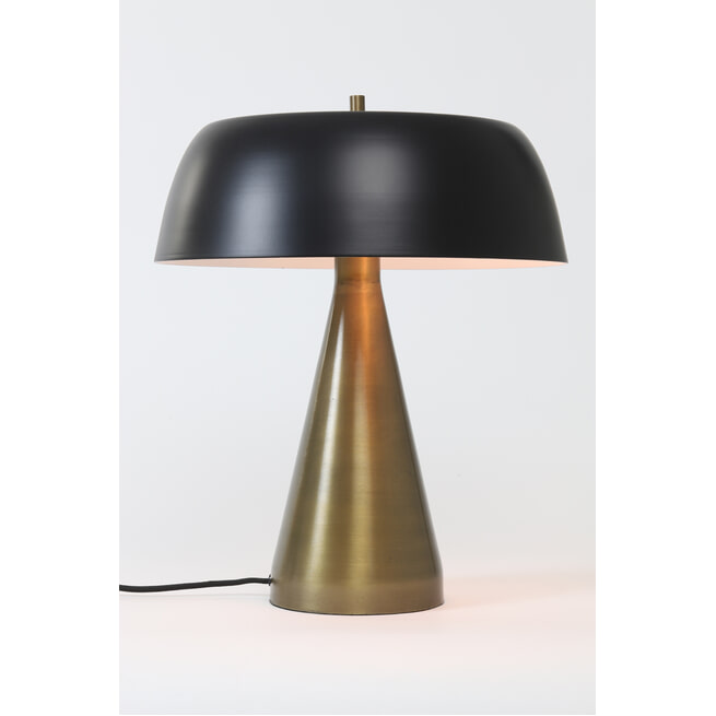 Light & Living Tafellamp 'Lando', zwart+antiek brons