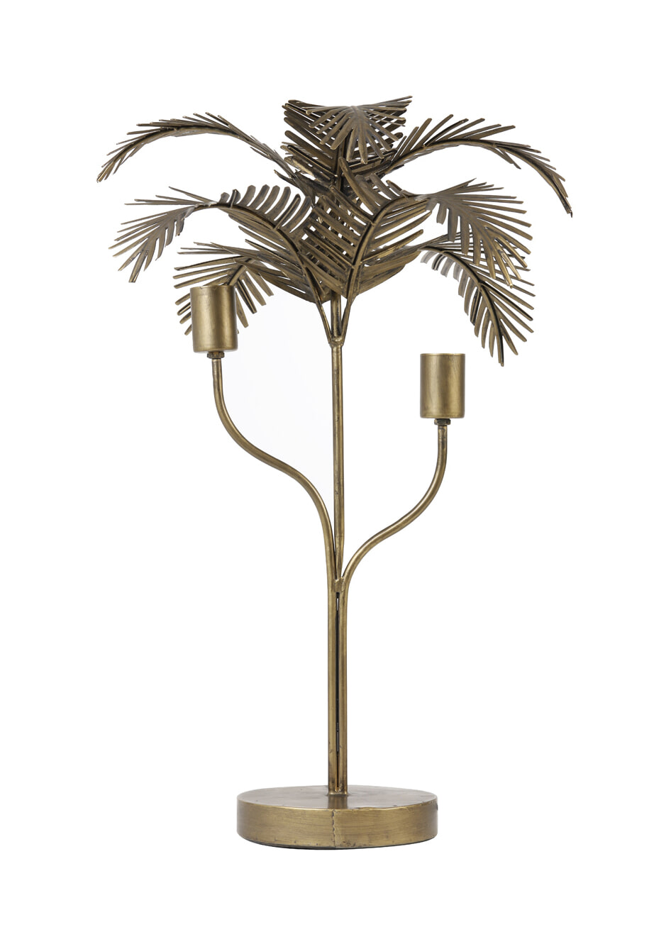 Light & Living Tafellamp Palm 2-lamps - Antiek Brons