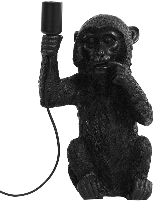 Light & Living Tafellamp 'Monkey' 41cm, kleur Zwart