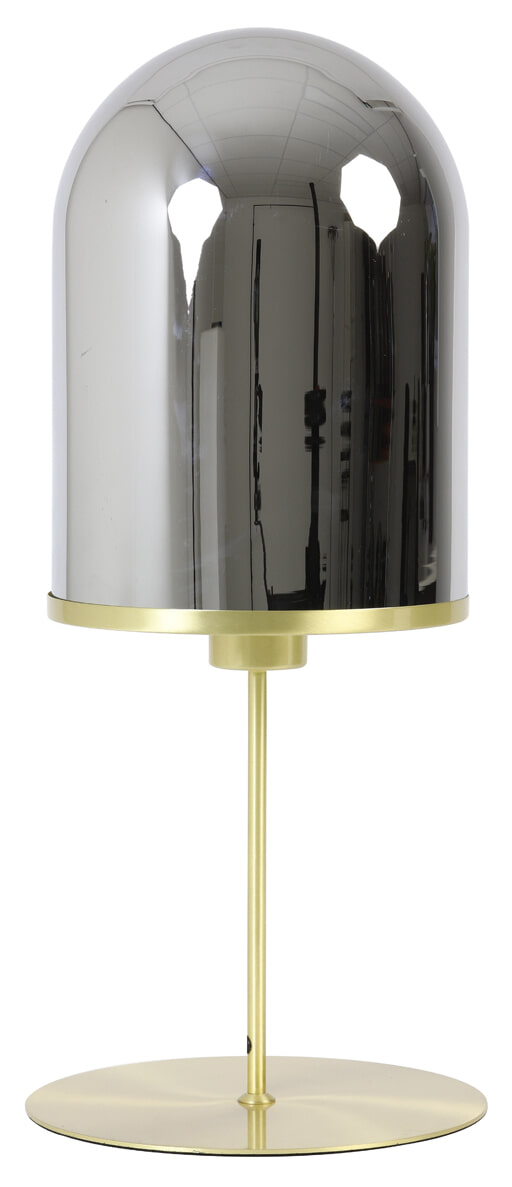 Light & Living Tafellamp 'Maverick' 65cm, antiek brons+smoke glas