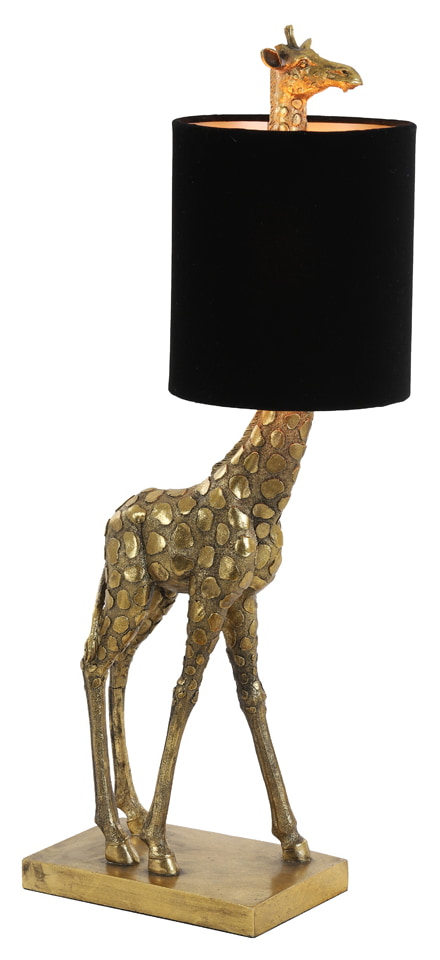 Light & Living Tafellamp 'Giraffe' 61cm, kleur Antiek Brons/Zwart