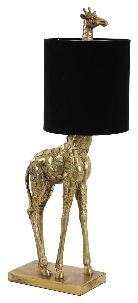 Light & Living Tafellamp 'Giraffe' 61cm, kleur Antiek Brons/Zwart