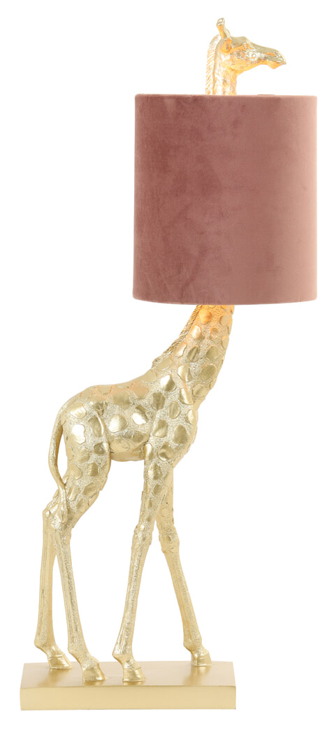 Light & Living Tafellamp 'Giraffe' 61cm, kleur Oud Roze