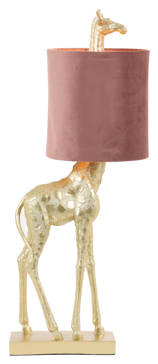 Light & Living Tafellamp 'Giraffe' 68cm, kleur Oud Roze