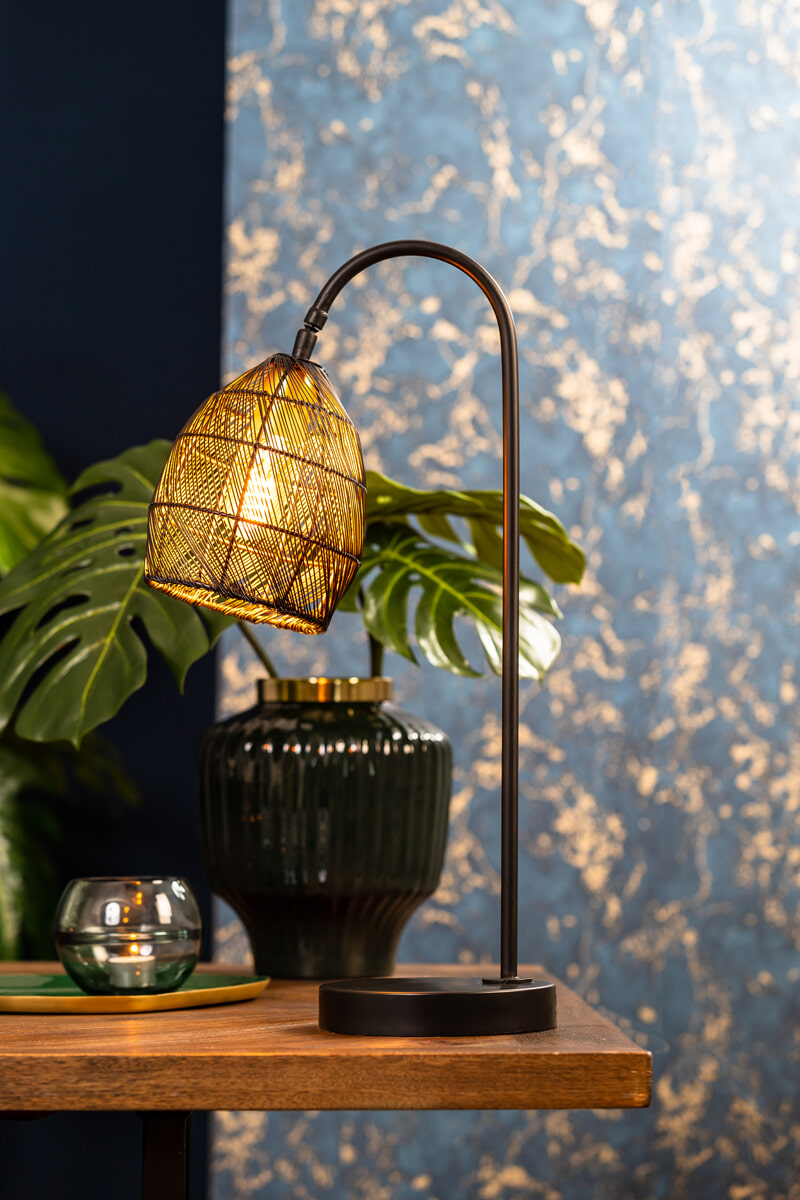 Light & Living Tafellamp 'Meya' kleur Mat Zwart