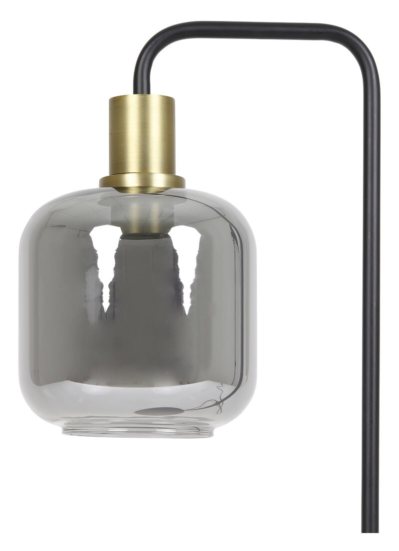 Light & Living Tafellamp 'Lekar' kleur Antiek Brons/Smoke