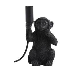 Light & Living Tafellamp 'Monkey' 23cm, kleur Mat Zwart