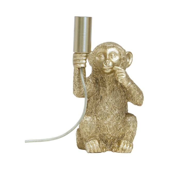 Light & Living Tafellamp 'Monkey' 23cm, kleur Mat Goud