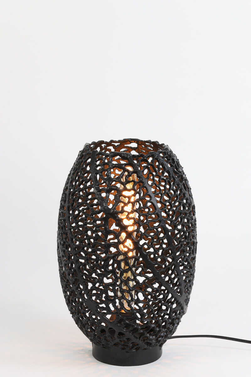 Light & Living Tafellamp 'Sinula' 24cm, kleur Mat Zwart