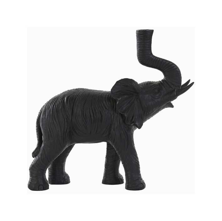 Light & Living Tafellamp 'Elephant' 36cm, kleur Mat Zwart