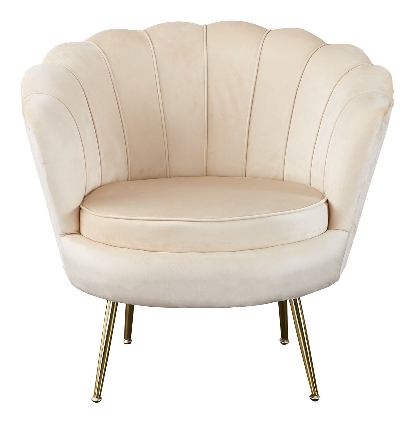 Artistiq Fauteuil 'Lizzy', Velvet, kleur Beige