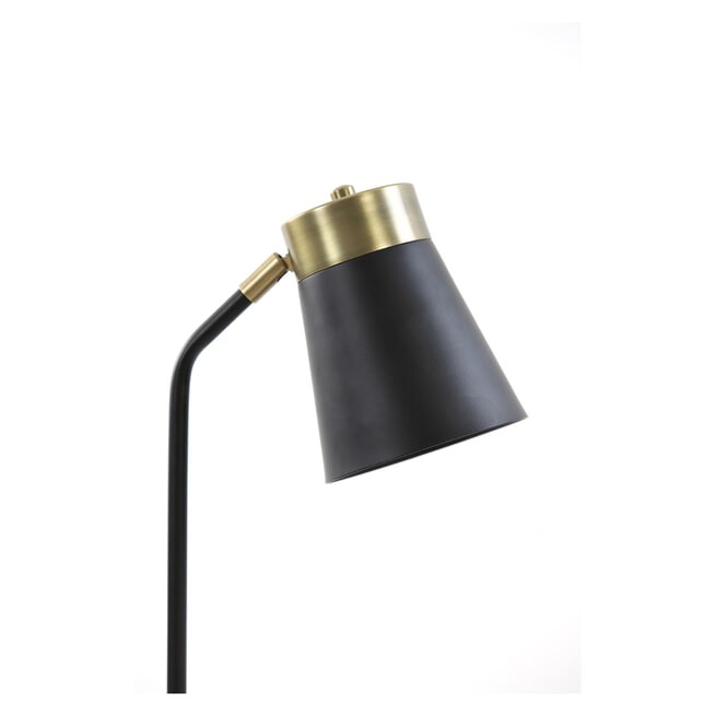 Light & Living Tafellamp 'Braja' kleur Mat Zwart/Antiek Brons