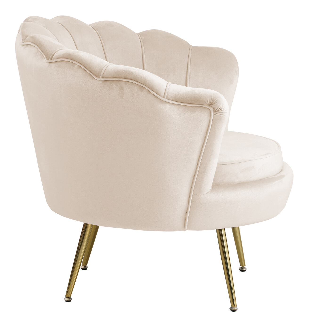 Artistiq Fauteuil 'Lizzy', Velvet, kleur Beige