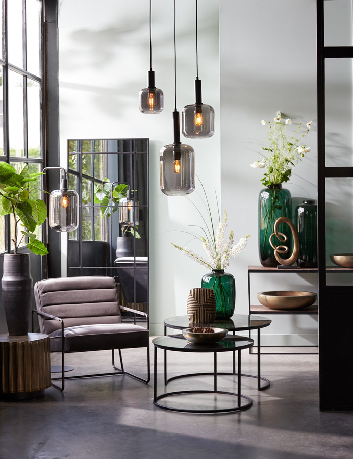 Light & Living Vloerlamp 'Lekar' 155cm, kleur Zwart