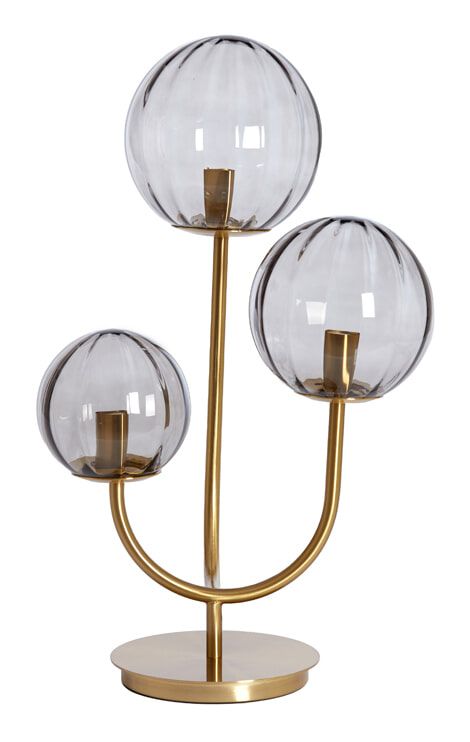 Light & Living Tafellamp Magdala 3-lamps - Lichtgrijs