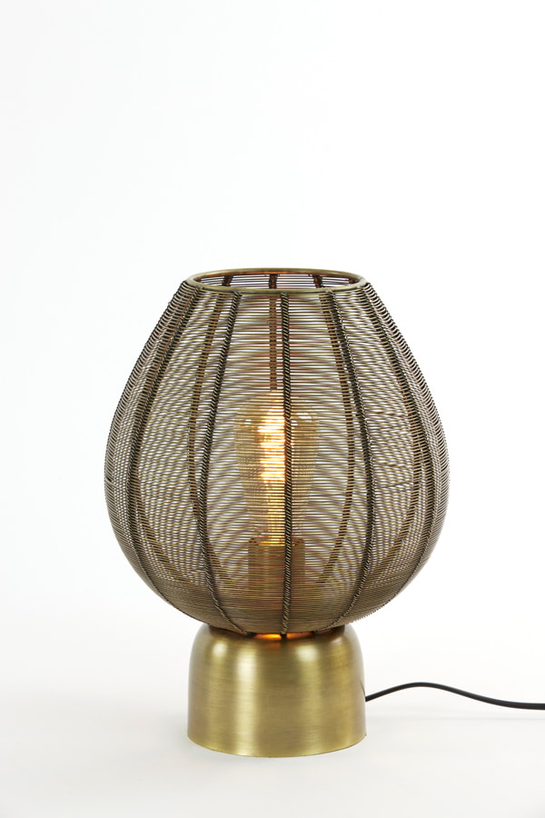 Light & Living Tafellamp 'Suneko' 34cm hoog, kleur Antiek Brons