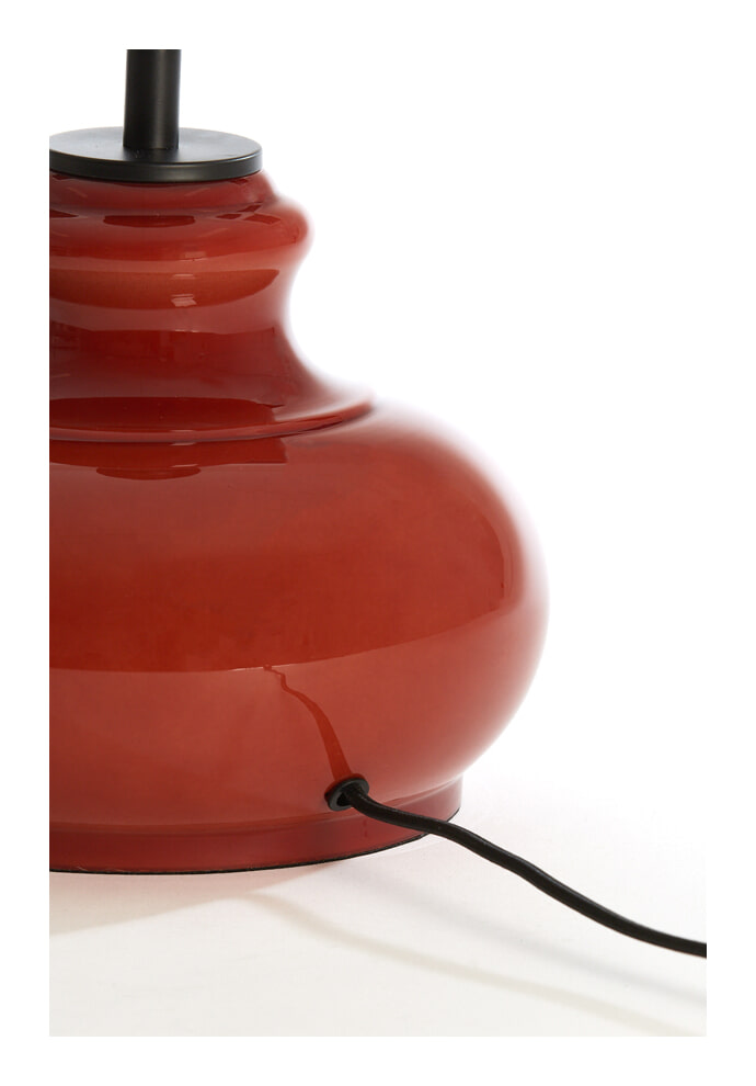 Light & Living Tafellamp 'Verde' Glas, 29cm, kleur Bruin (excl. kap)