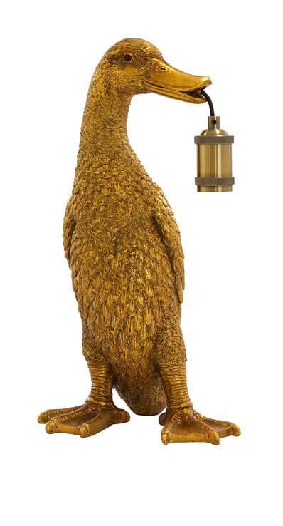 Light & Living Tafellamp Duck 48cm - Antiek Brons