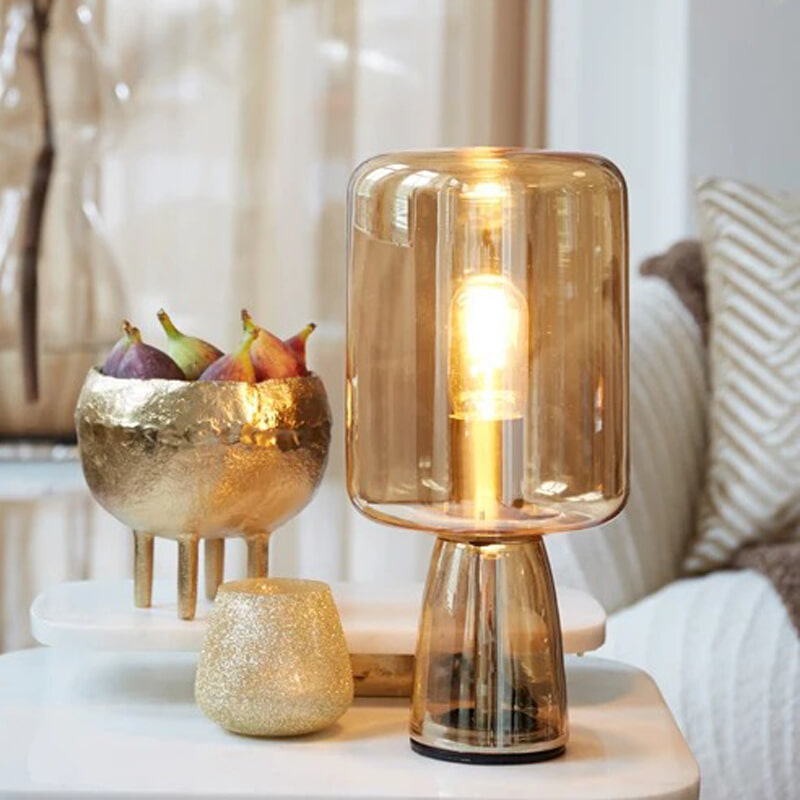 Light & Living Tafellamp Lotta Glas - Amber