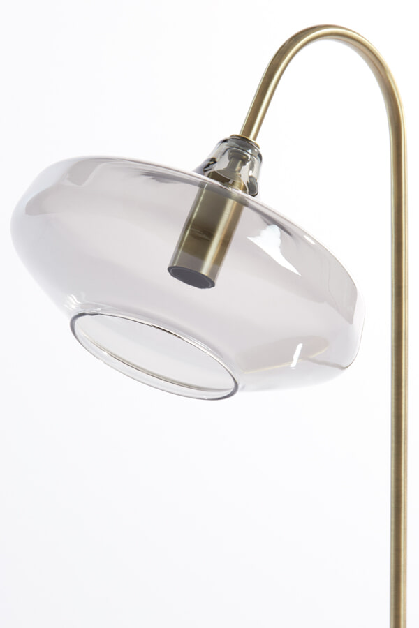 Light & Living Tafellamp 'Solna' 50cm hoog, kleur Smoke/Antiek Brons