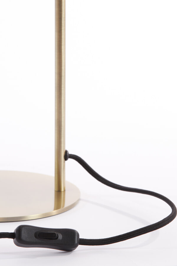 Light & Living Tafellamp 'Solna' 50cm hoog, kleur Smoke/Antiek Brons