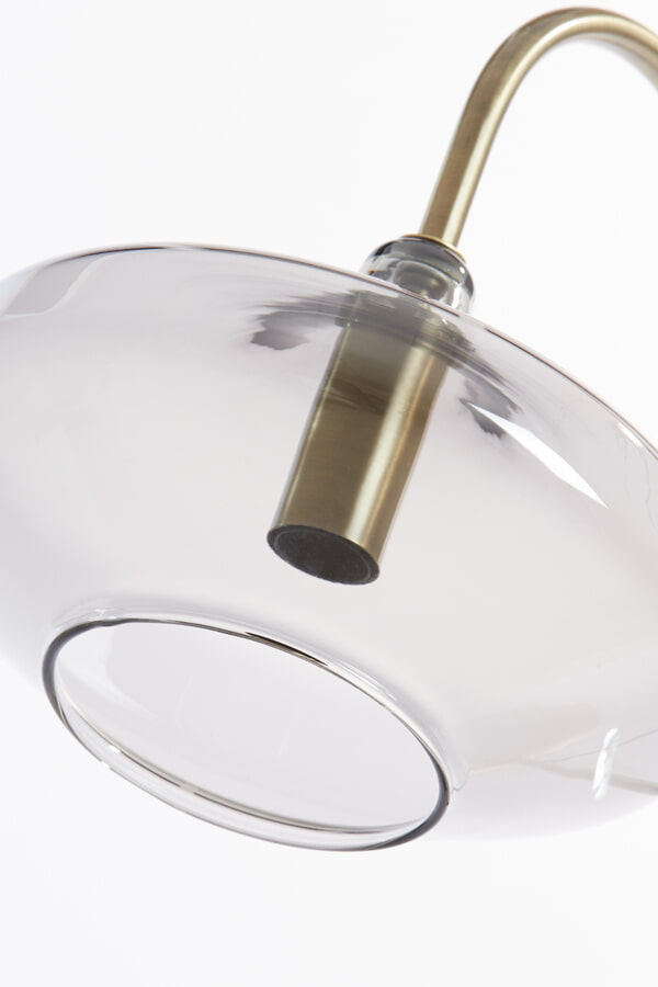 Light & Living Tafellamp 'Solna' 50cm hoog, kleur Smoke/Antiek Brons