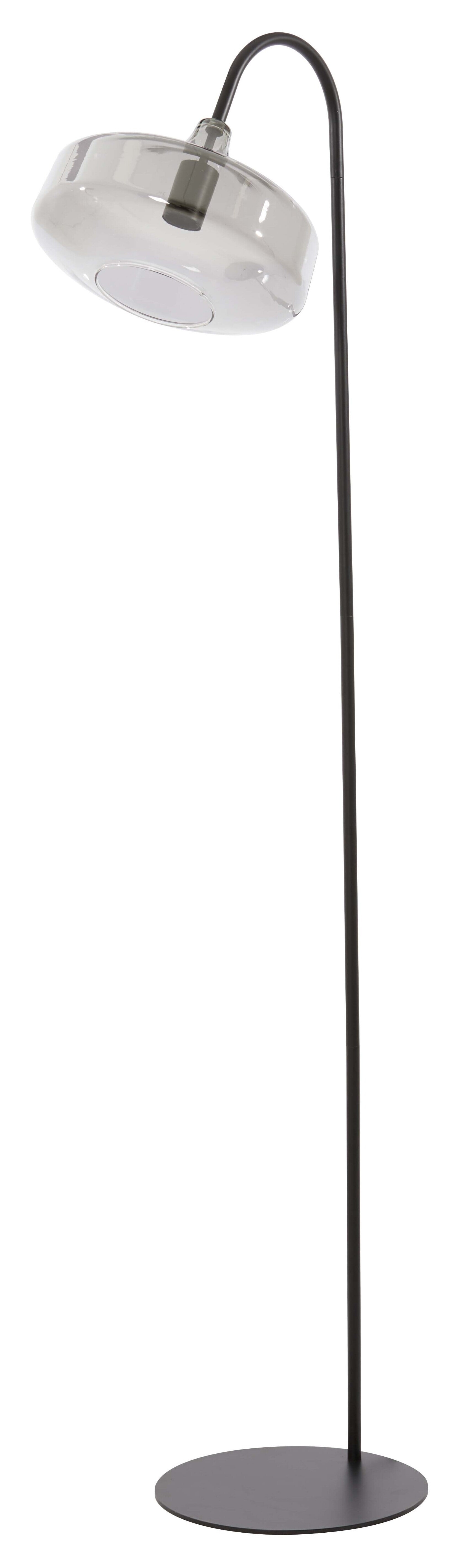 Light & Living Vloerlamp 'Solna' 160cm hoog, kleur Smoke/Mat Zwart