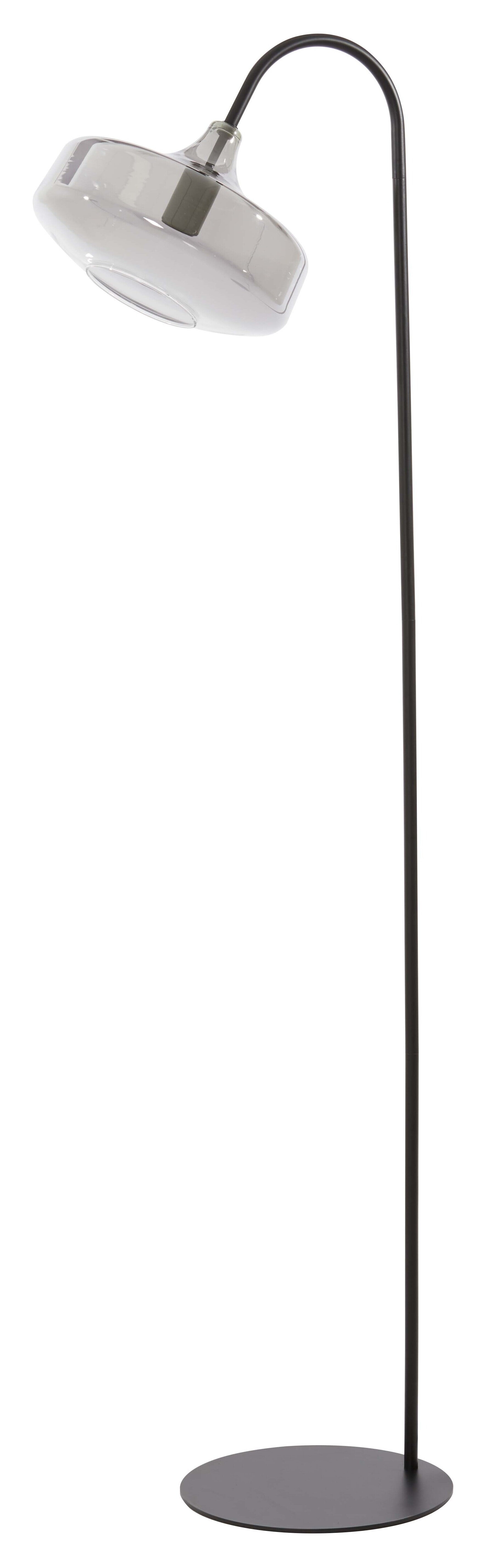 Light & Living Vloerlamp 'Solna' 160cm hoog, kleur Smoke/Mat Zwart