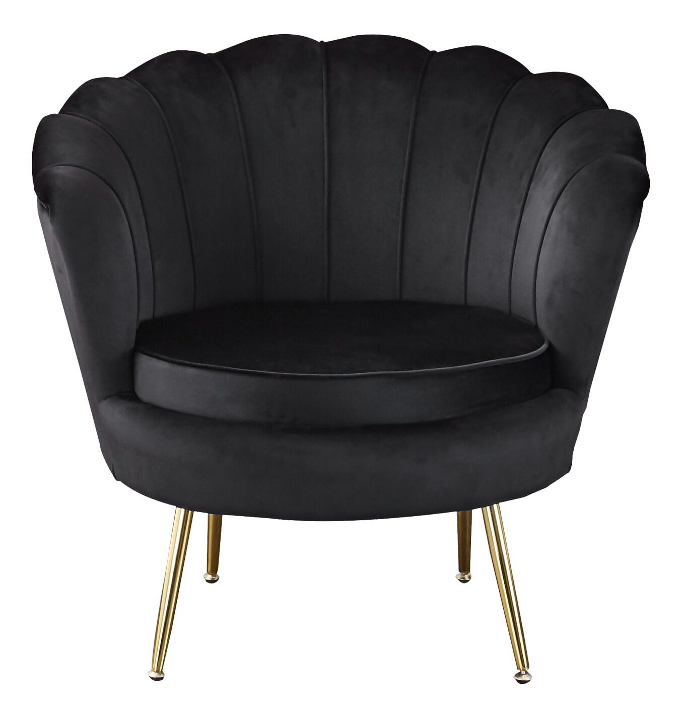 Artistiq Fauteuil 'Lizzy', Velvet, kleur Zwart
