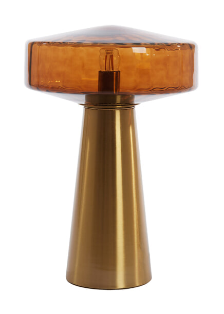 Light & Living Tafellamp 'Pleat' Glas, 45cm