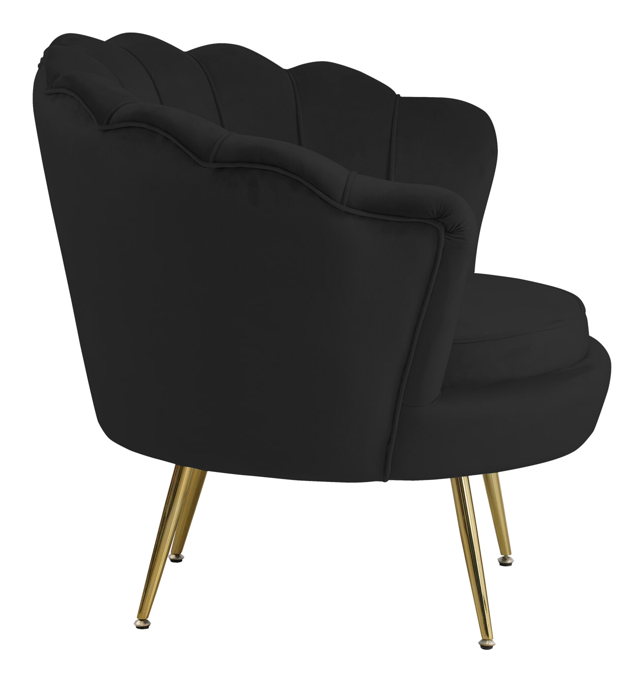 Artistiq Fauteuil 'Lizzy', Velvet, kleur Zwart