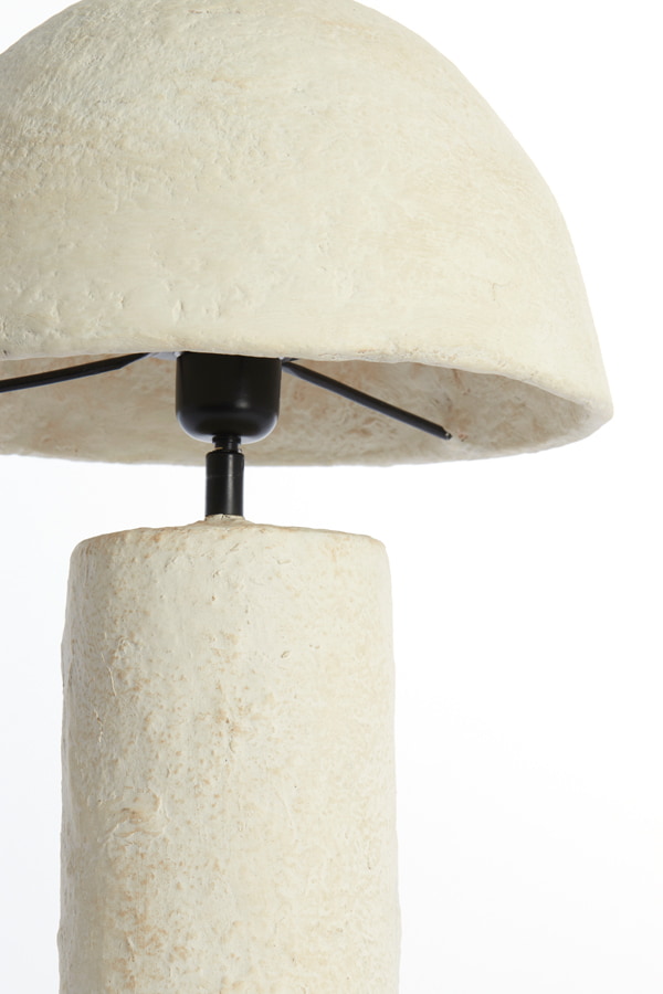 Light & Living Tafellamp 'Qazu' Papier Maché, 48cm, kleur Crème