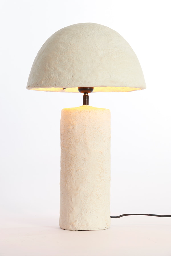 Light & Living Tafellamp 'Qazu' Papier Maché, 48cm, kleur Crème