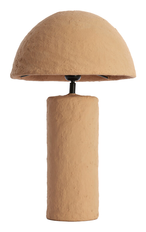 Light & Living Tafellamp 'Qazu' Papier-maché, 48cm, kleur Terra