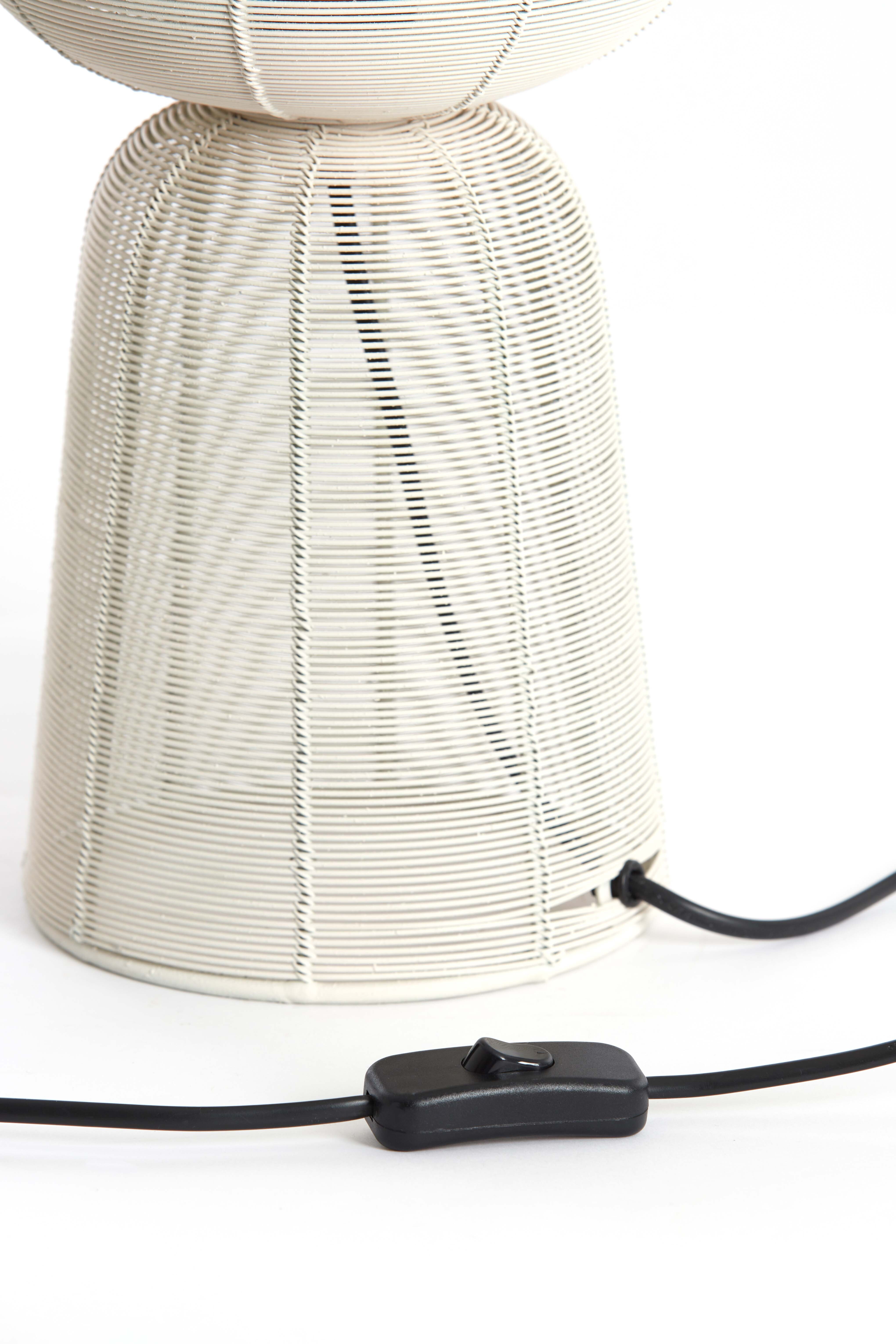 Light & Living Tafellamp 'Aboso' 42cm, kleur Crème