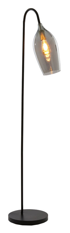 Light & Living Vloerlamp 'Lukaro' 160cm hoog, kleur Smoke/Antiek Brons