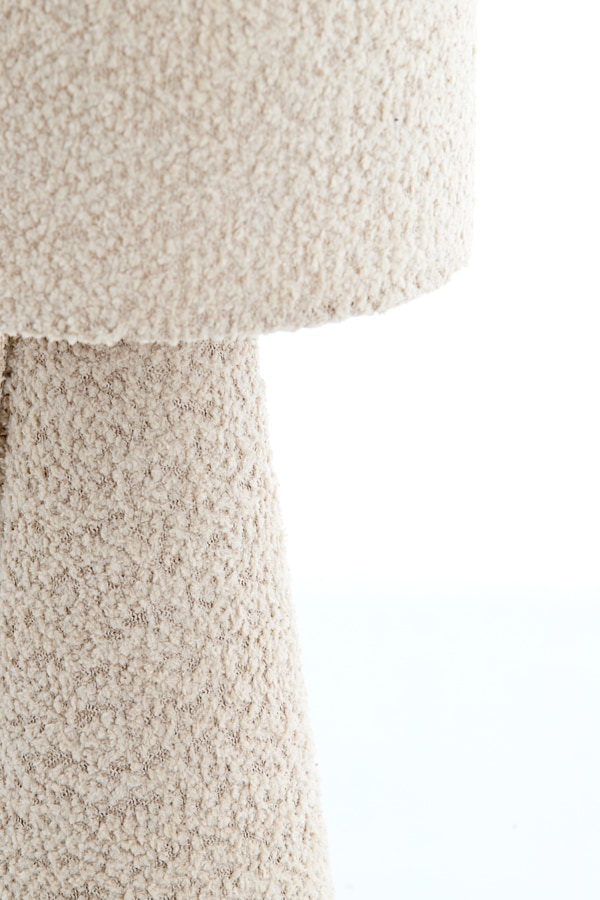 Light & Living Tafellamp 'Micky' Bouclé 58cm, kleur Zand